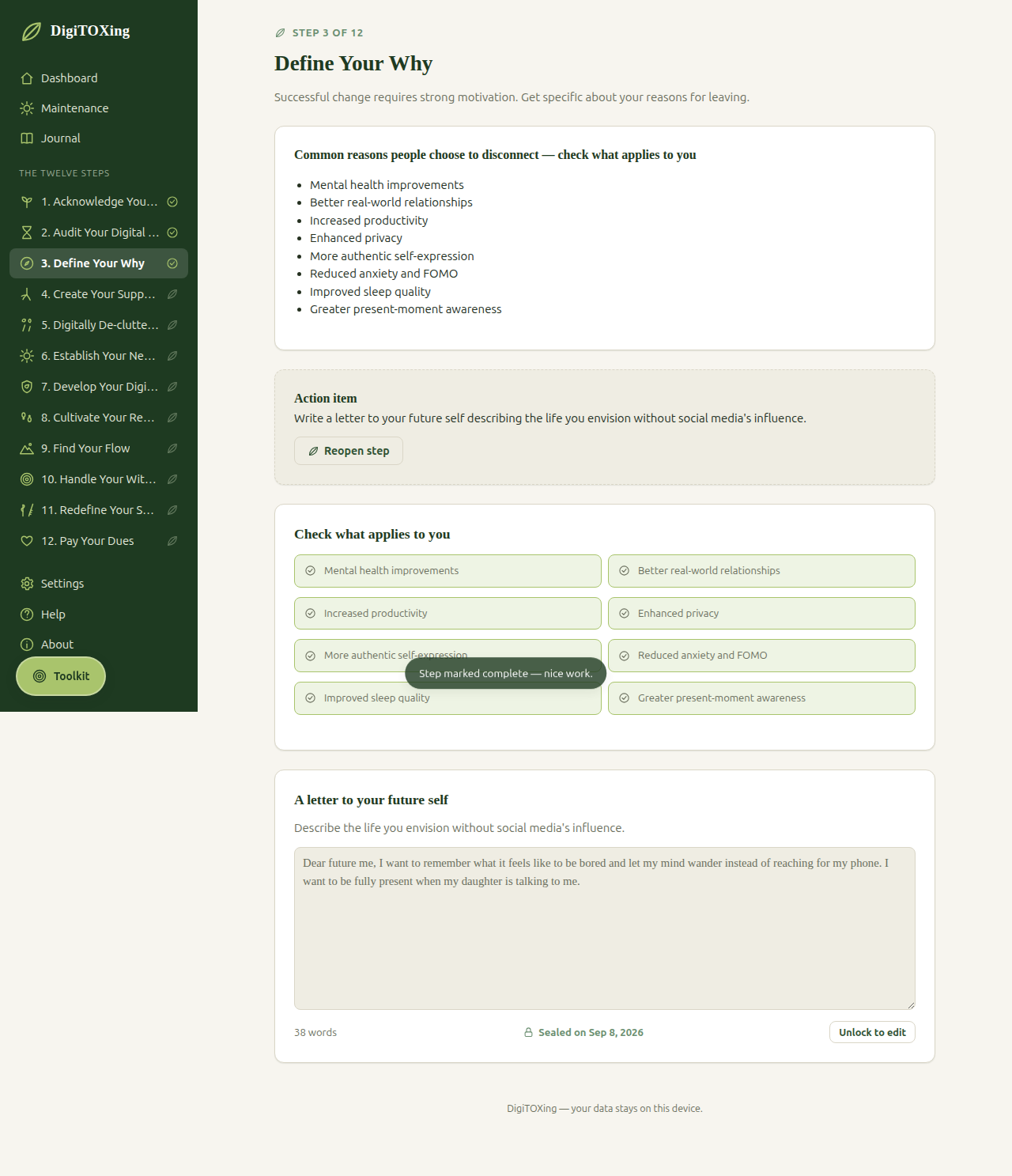 DigiTOXing - OFFLINE App 2